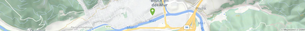Kartendarstellung des Standorts für Salvator-Apotheke in 8600 Bruck an der Mur